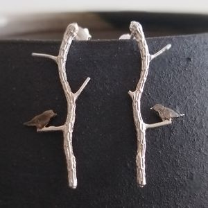 Never Worn: Bird & Branch silver earrings